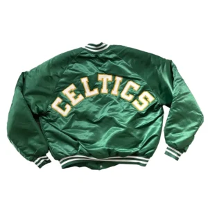 Boston celtics 90s vintage satin bomber jacket
