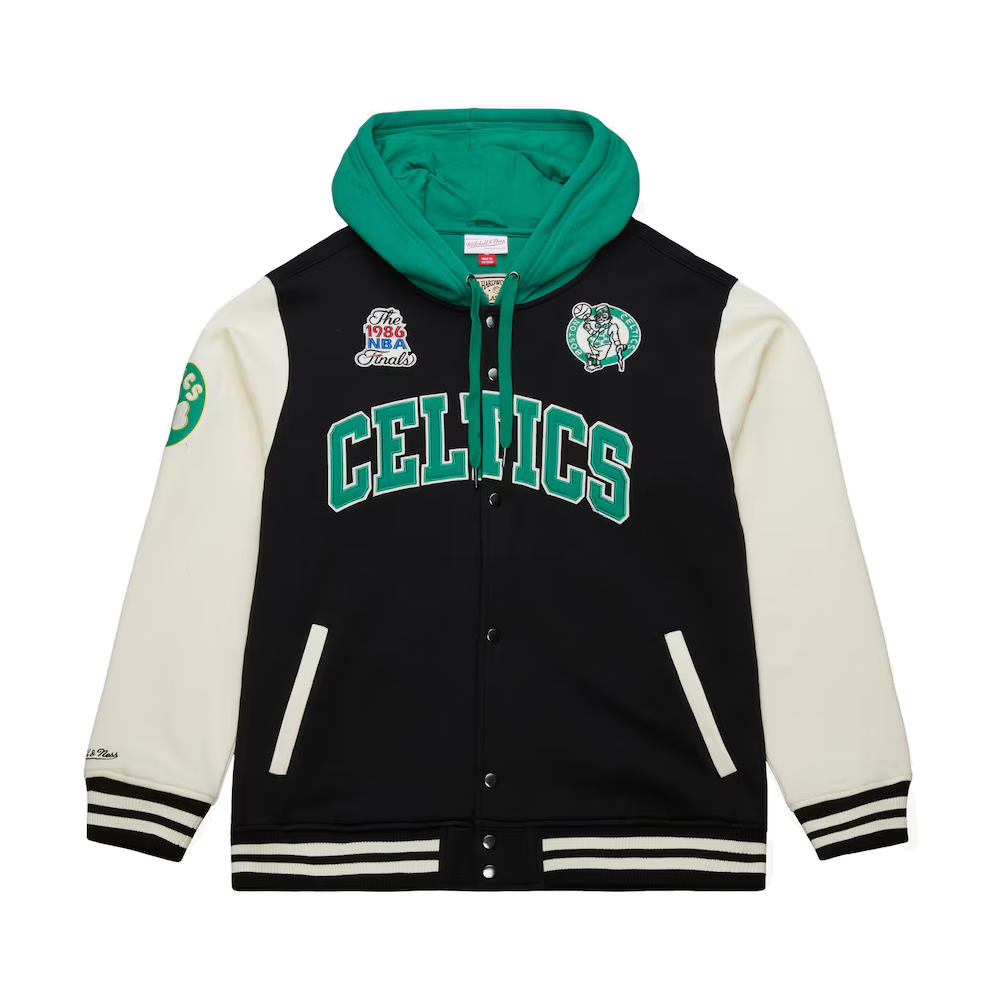 Boston celtics black courtside hooded jacket
