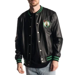 Boston celtics black metallic jacket