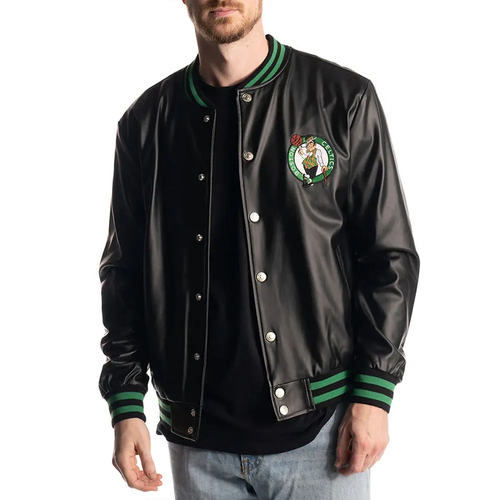 Boston celtics black metallic jacket
