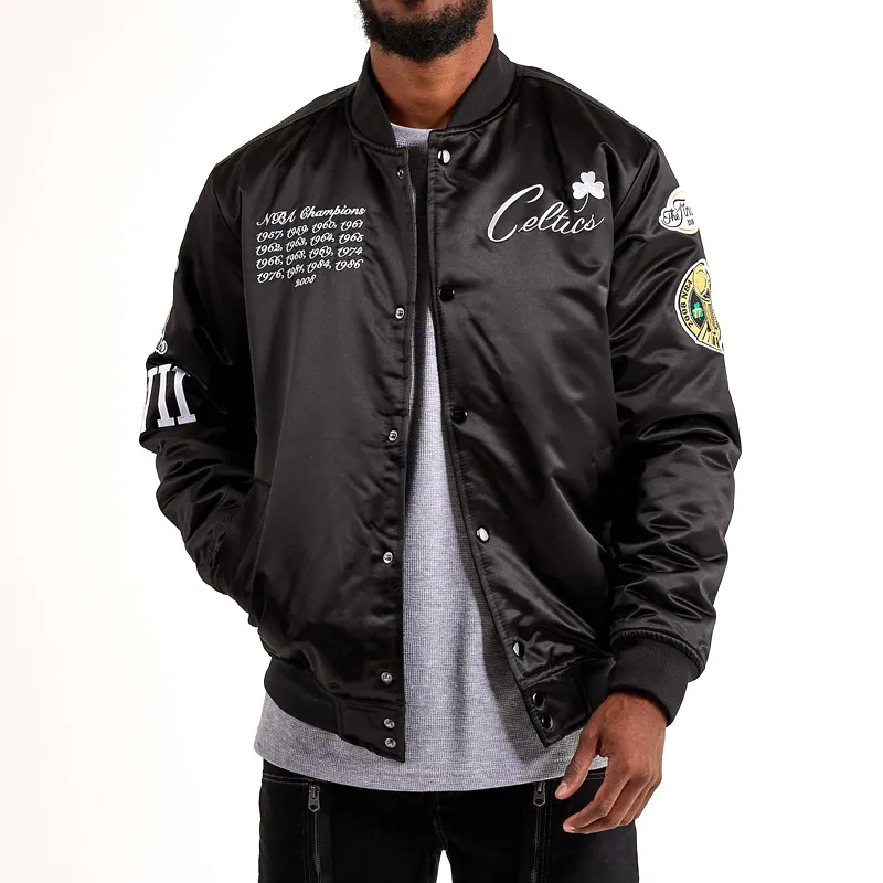 Boston celtics championship black bomber jacket