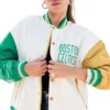 Boston celtics color block bomber jacket