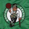 Boston celtics force play satin varsity jacket green