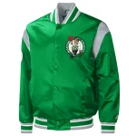 Boston Celtics Force Play Green Satin Jacket