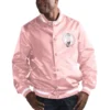 Boston celtics full snap pink bpmber jacket