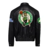 Boston celtics jeff hamilton full leather jacket black 2