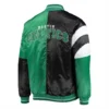 Boston celtics leader satin varsity jacket greenblack 1