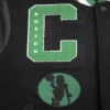 Boston celtics mashup black wool and leather varsity jacket 6
