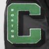 Boston celtics mashup black wool and leather varsity jacket 8