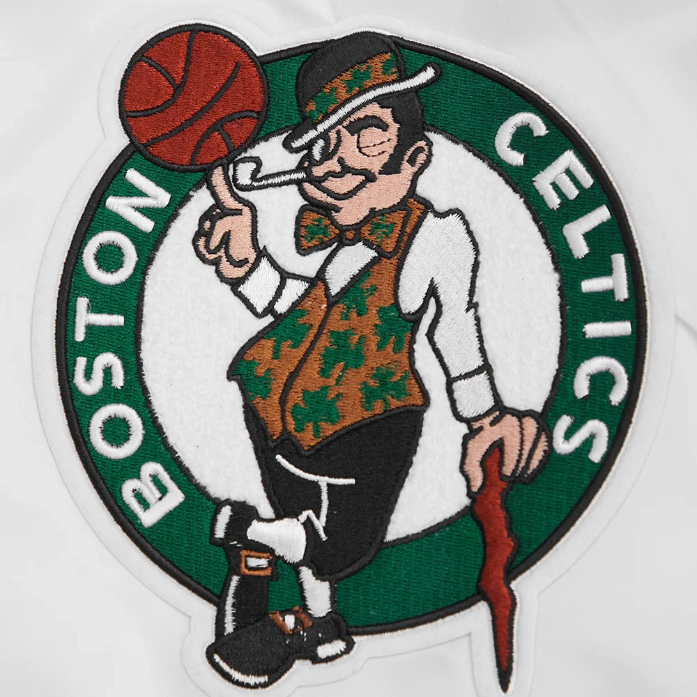 Boston celtics mashup full snap satin varsity jacket white 2