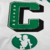 Boston celtics mashup full snap satin varsity jacket white 3