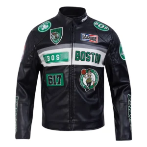 Boston celtics moto jacket