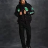 Boston celtics ovo nba wool leather varsity jacket