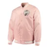 Boston celtics pink full snap jacket
