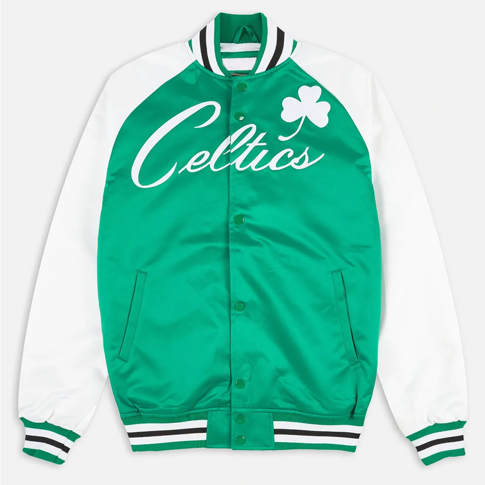 Boston celtics prime time full snap varsity jacket