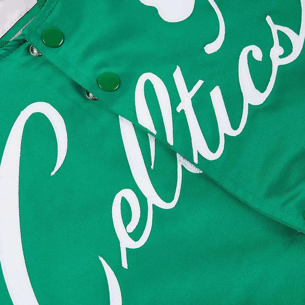 Boston celtics prime times green white satin jacket