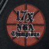 Boston celtics pro prep black wool and leather varsity jacket 5