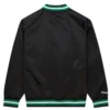 Boston celtics raglan full snap satin varsity jacket 2