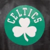 Boston celtics real leather varsity jacket black 3