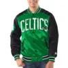 Boston celtics renegade satin varsity jacket green black 1