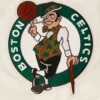 Boston celtics retro classic full snap satin varsity jacket white 2