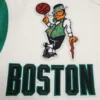 Boston celtics retro classic white and green varsity jacket 5