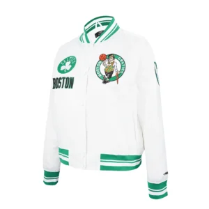 Boston celtics retro classic womens satin jacket
