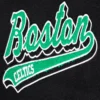 Boston celtics script tail black and white varsity jacket 5