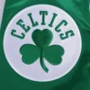 Boston celtics script tail full snap satin varsity jacket green 1