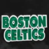 Boston celtics script tail womens full snap satin varsity jacket black 2