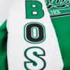 Boston celtics script tail wool leather varsity jacket greenwhite 2 1