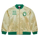 Boston Celtics Team OG 2.0 Satin Full-Zip Gold Jacket