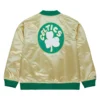 Boston celtics team og 20 full zip satin varsity jacket gold 2