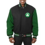 Boston Celtics Two Tone Black/Green Wool Jacket