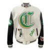 Boston celtics wool leather varsity jacket white black 1 1