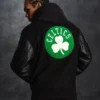 Boston celtics x nba wool leather varsity jacket