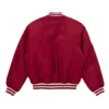 Boston red sox cooperstown red satin varsity jacket