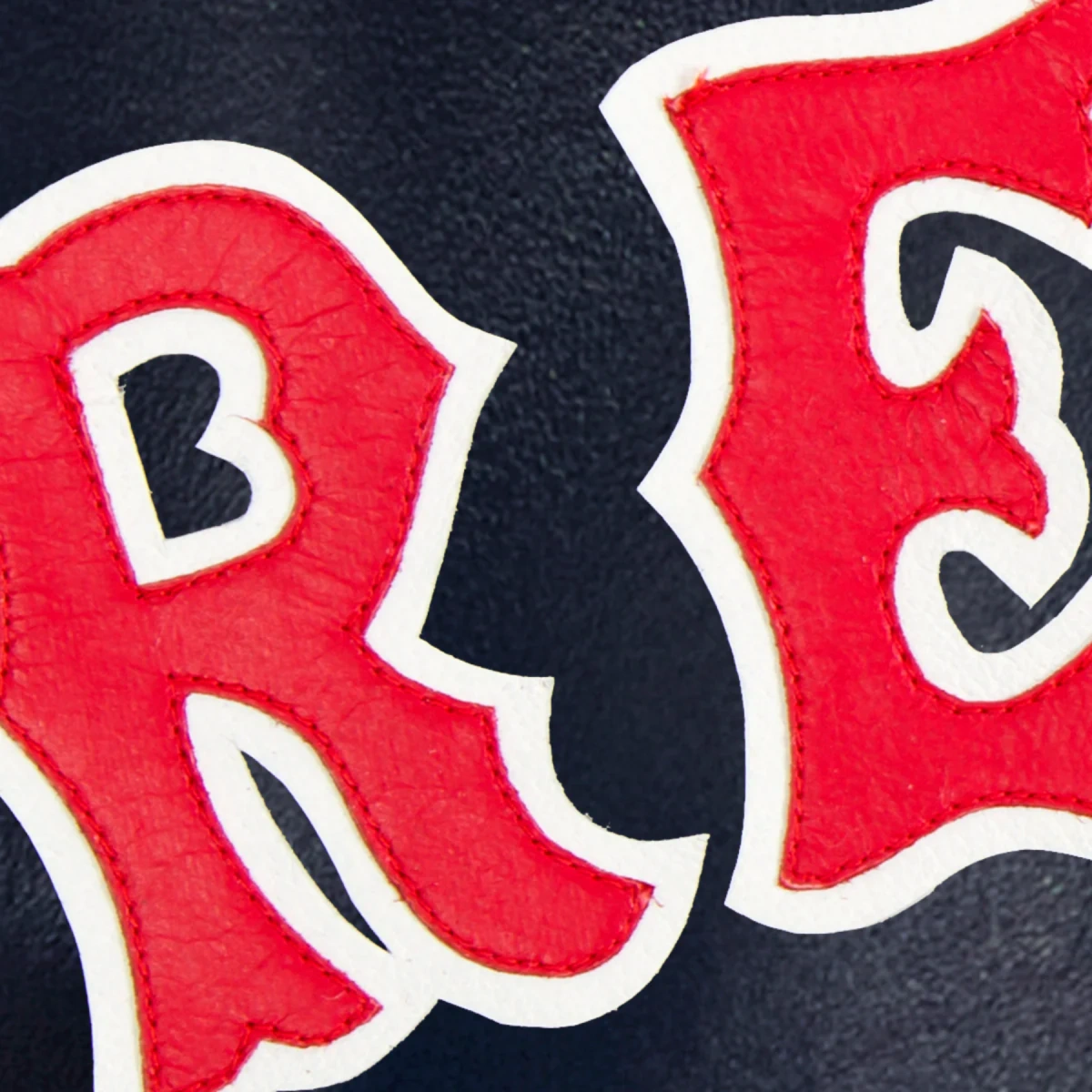 Boston red sox full real leather varsity jacket navy 3