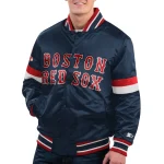 Boston Red Sox Home Game Navy Satin Jacket