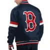 Boston red sox home game satin varsity jacket navy