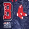 Boston red sox mashup full snap satin varsity jacket navy 5 1
