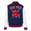 Boston red sox mashup rib wool varsity jacket navy white 2