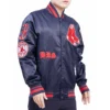 Boston red sox old english satin jacket navy 1