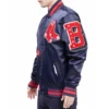 Boston red sox old english satin jacket navy 2