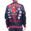 Boston red sox old english satin jacket navy 3