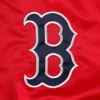 Boston red sox pick roll full snap satin varsity jacket red