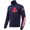 Boston red sox pro standard full zip polyester varsity navy jacket 1 2
