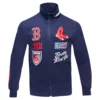 Boston red sox pro standard full zip stand up collar polyester varsity jacket 1 2