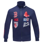 Boston Red Sox Fast Lane Navy Polyester Jacket
