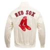 Boston red sox pro standard retro classic full snap satin varsity cream jacket 01 1
